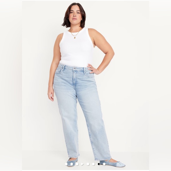 Old Navy|NWT OG Loose Fit Lite Wash Smooth Tummy Jeans| Size 16 - Picture 1 of 7